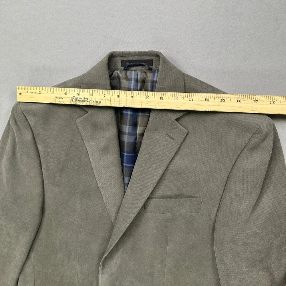 Lauren Ralph Lauren Blazer Mens 38R Faux Suede Sport Coat Taupe 2 Button
